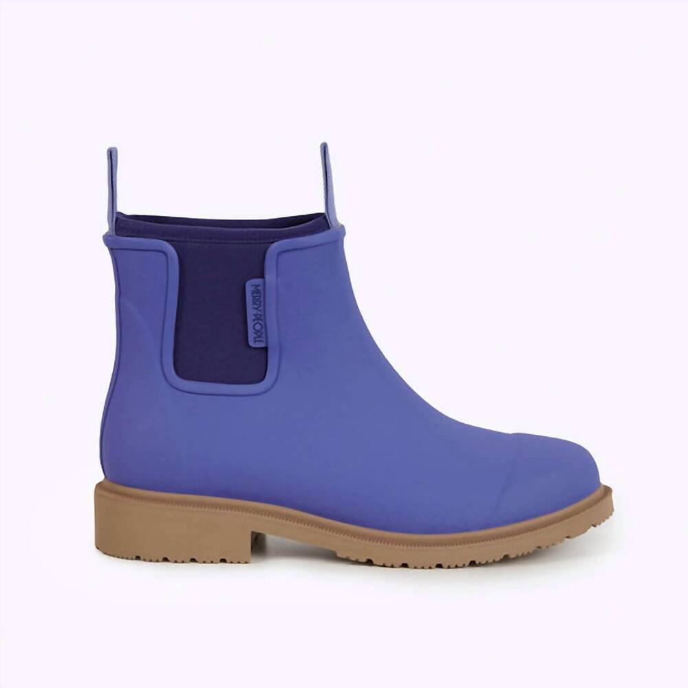 NEW MERRY PEOPLE women's bobbi ankle boots in violet blue